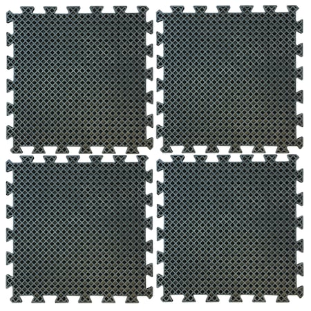 Buffalo Tools Interlocking Rubber Mat Set, PK4 RMAT20I4PK